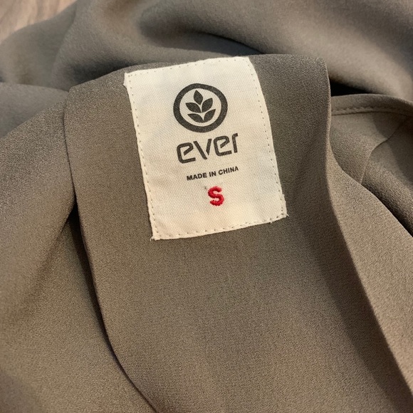 EVER Pierre Draped Silk Button Front Grey Dress Size Small - Picture 7 of 10